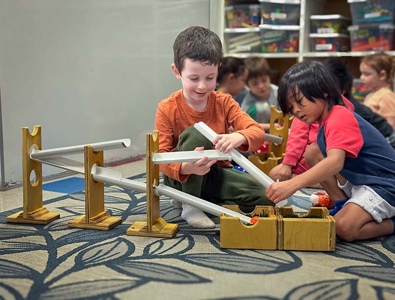 Redwood Children building toys